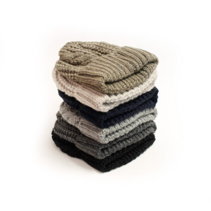 Strickmütze Zopf - Taupe | Wollweiß | Marine | Grau | Anthrazit | Schwarz