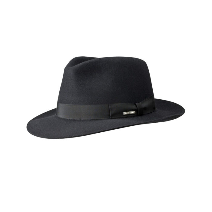 Stetson Fedora Furfelt Penn - Schwarz