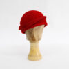 Seeberger Walk Beanie mit Aufschlag aus Filz - Rot