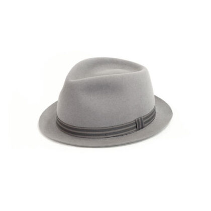 Fernandez & Roche Trilby - Hellgrau gestreift