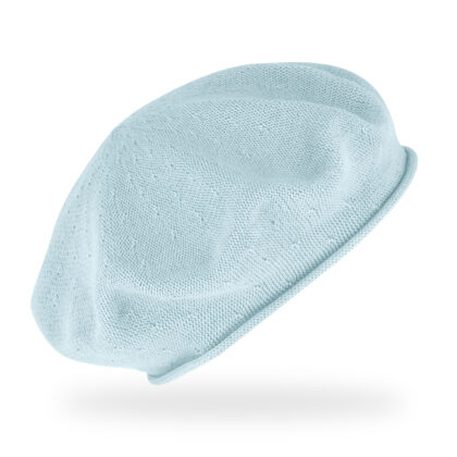 Baskenmütze Baumwolle Sommer Rollrand - Bleu