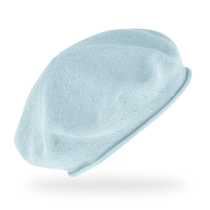 Baskenmütze Baumwolle Sommer Rollrand - Bleu