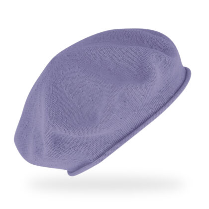 Baskenmütze Baumwolle Sommer Rollrand - Flieder