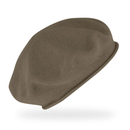 Baskenmütze Baumwolle Sommer Rollrand - Taupe
