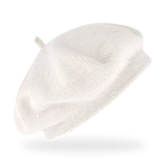 Baskenmütze Baumwolle Sommer - Weiß
