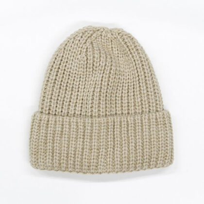 Strickmütze Umschlag - Creme