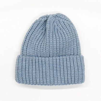 Strickmütze Umschlag - Eisblau