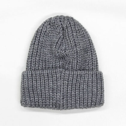 Strickmütze Umschlag - Grau