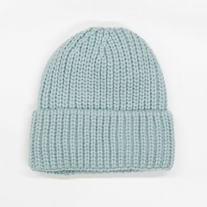 Strickmütze Umschlag - Mint