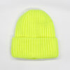 Strickmütze Umschlag - Neongelb