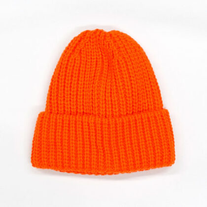 Strickmütze Umschlag - Neonorange