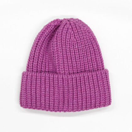 Strickmütze Umschlag - Orchidee