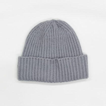 Strickmütze Umschlag - Maus Grau