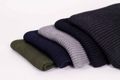 Strickschal Merino gerippt