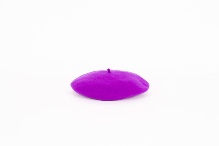 Baskenmütze Wolle Winter Lila Baskenmütze Wolle Winter