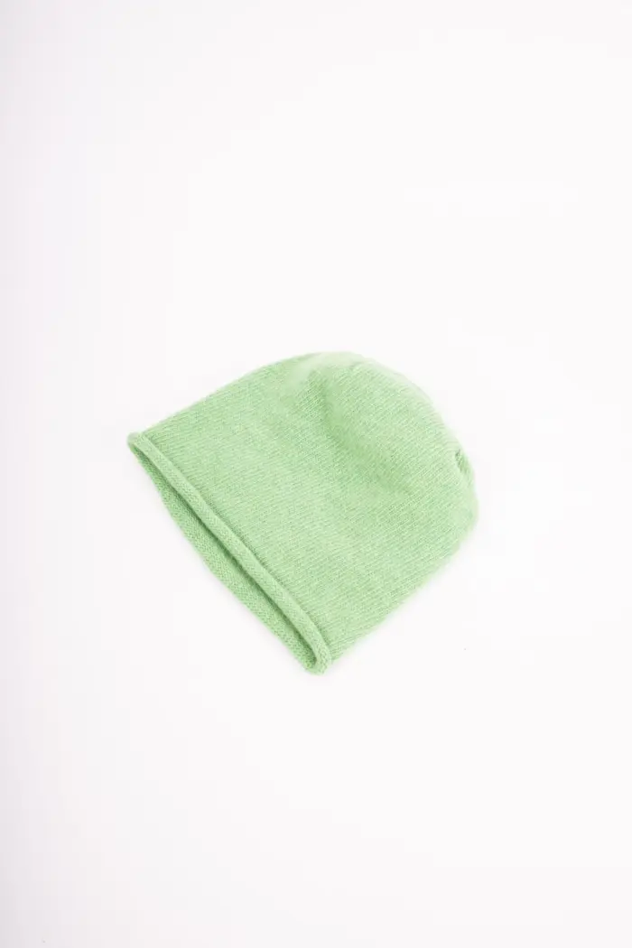 Grote Strickmütze mit Rollrand aus Wolle