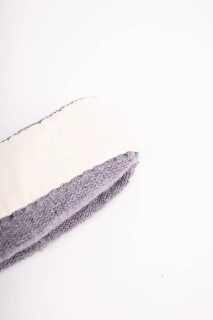 Grote Strickmütze mit Baumwollfleece