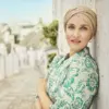 Turban Shakti printed Leinen