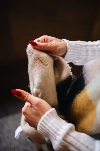 Seeberger gewebter Schal mit Karomuster