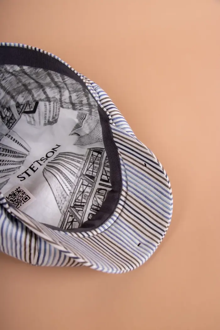 Stetson Hatteras Ballonmütze Linen Stripe