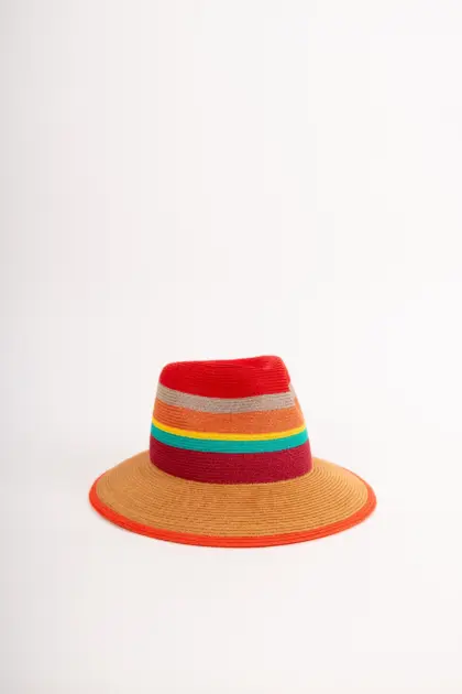 Bedacht Fedora Strohhut multicolor