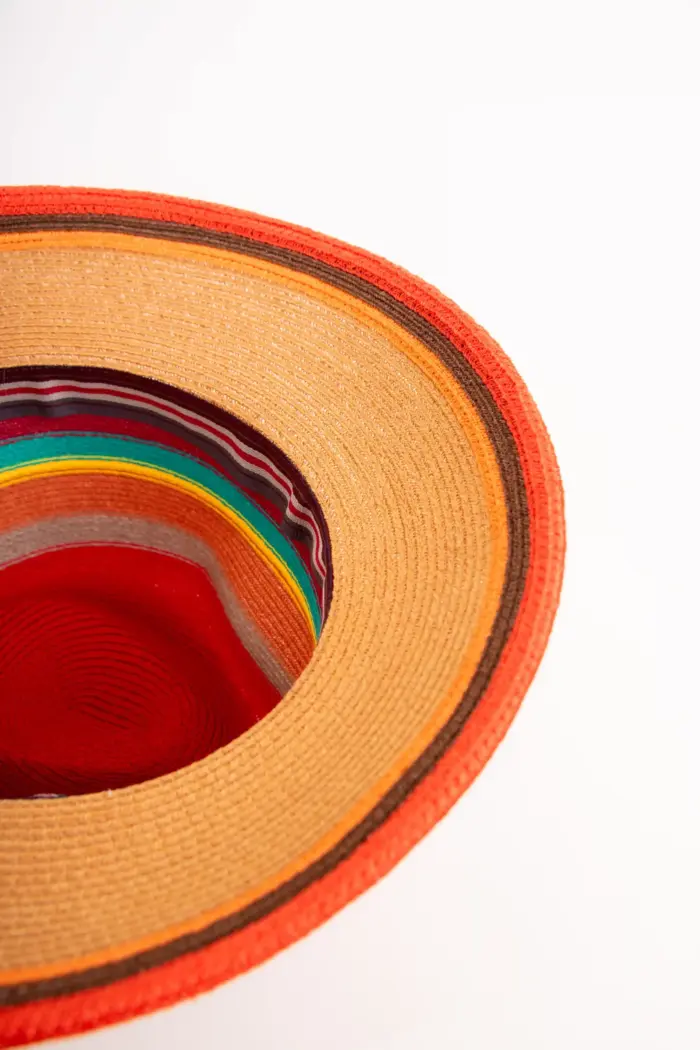 Bedacht Fedora Strohhut multicolor