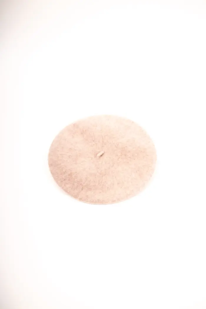 Baskenmütze Wolle Winter Beigemeliert Baskenmütze Wolle Winter