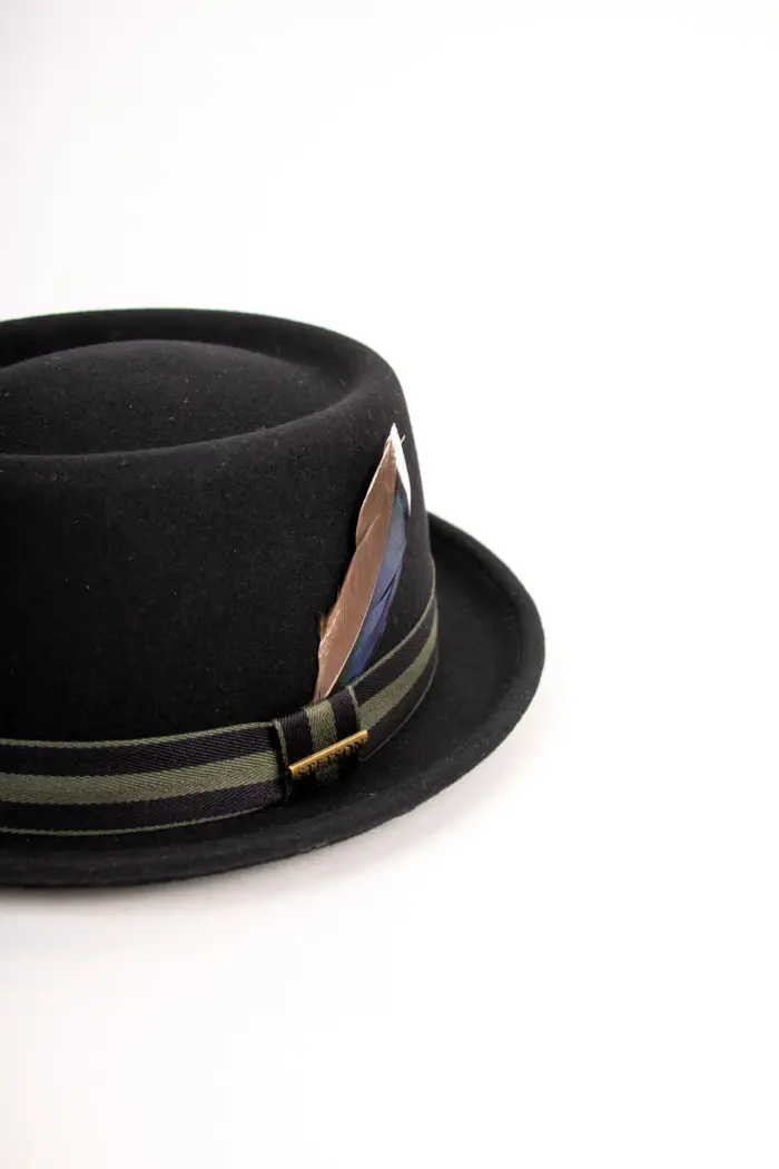 Stetson Pork Pie Woolfelt mit Entenfeder