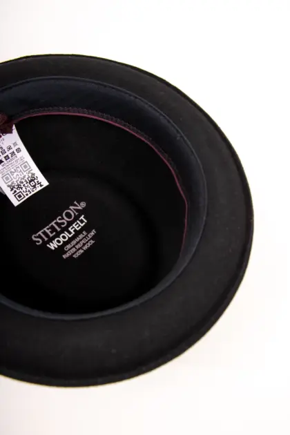 Stetson Pork Pie Woolfelt mit Entenfeder