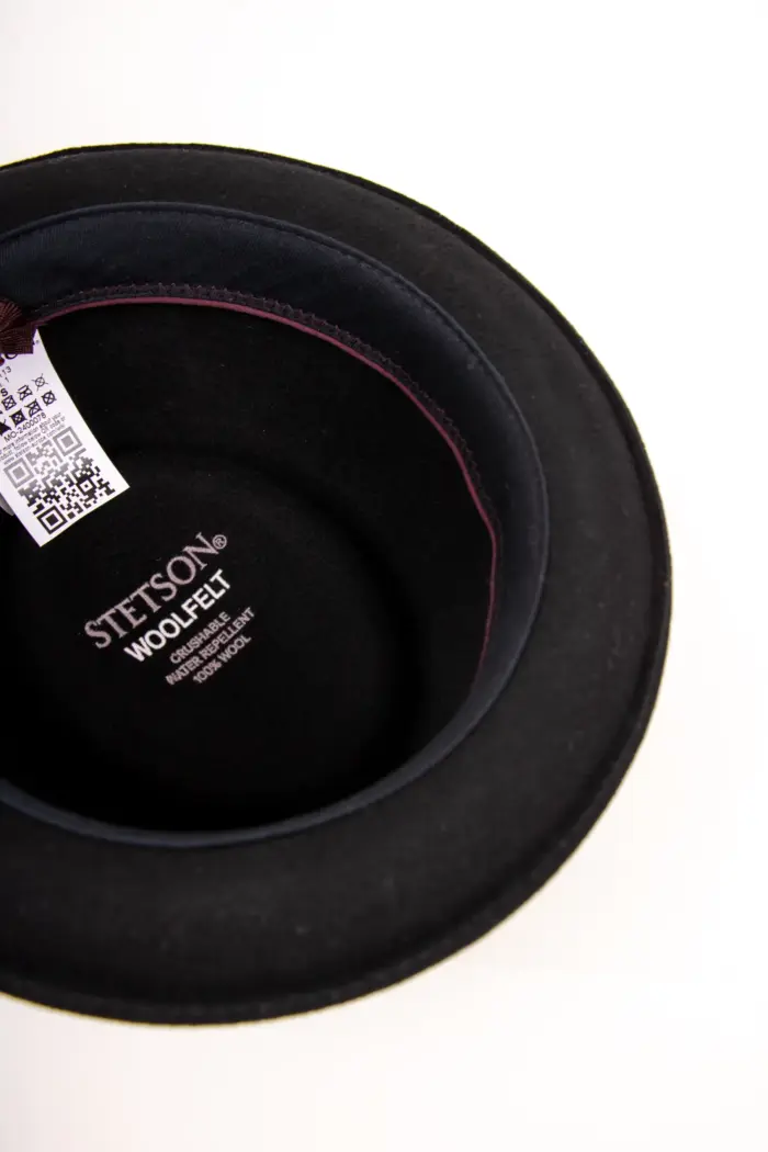 Stetson Pork Pie Woolfelt mit Entenfeder