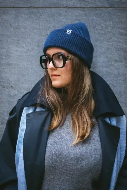 Strickmütze Umschlag GOTS Grote soft gerippter Strickschal GOTS