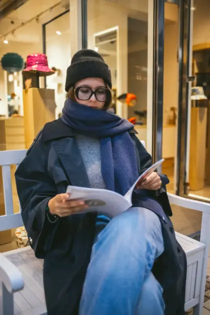 Strickmütze Umschlag GOTS