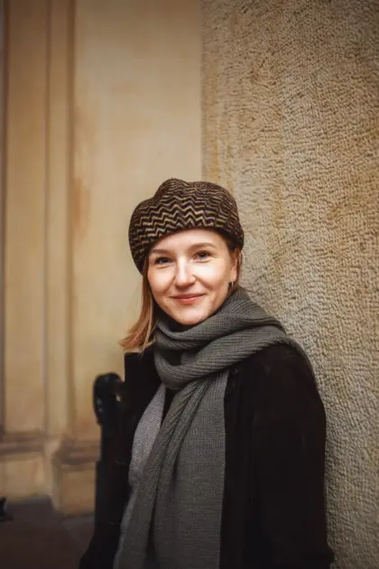 Atelier Falkenhagen Celine Grote soft gerippter Strickschal GOTS