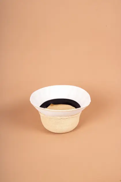 Seeberger Stoff Glocke mit Papierbortenkopf