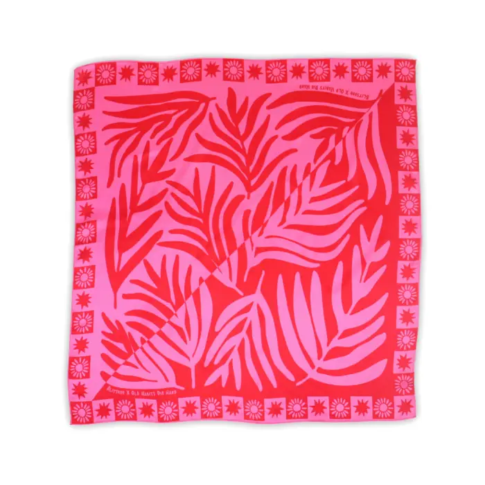 Old Habits Die Hard Bandana Pink Sunset