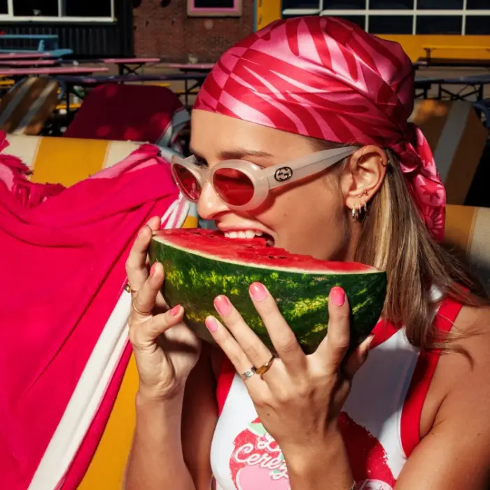 Old Habits Die Hard Bandana Pink Sunset