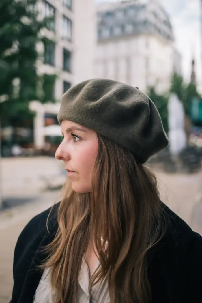 Baskenmütze Wolle Winter Baskenmütze Wolle Winter Khaki