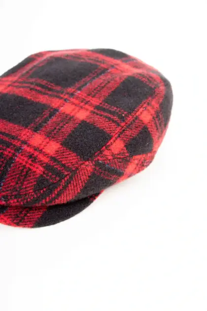 JJ Hats Driver Cap Wool Kariert