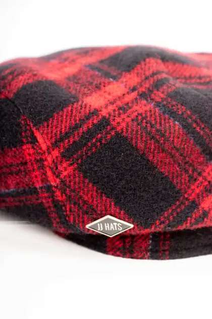 JJ Hats Driver Cap Wool Kariert