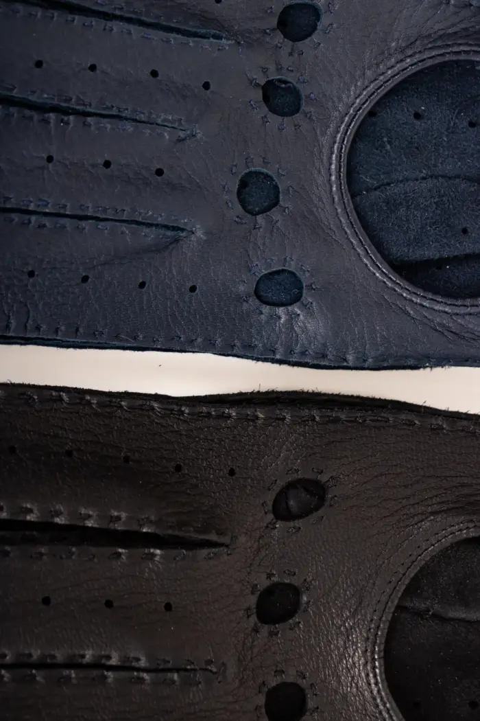 Roeckl Lederhandschuhe Toronto Autofahrer schwarz und blau