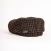 JJ Hats 8-Panel Cap Harris Tweed Ansicht hinten links mit Logo-Applikation