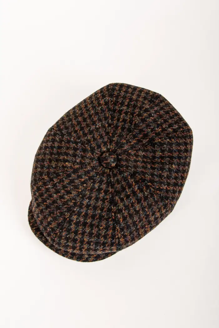 JJ Hats 8-Panel Cap Harris Tweed Birds Eye