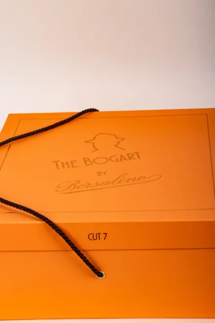 Borsalino Fedora The Bogart Cut 7 Hutschachtel Detail