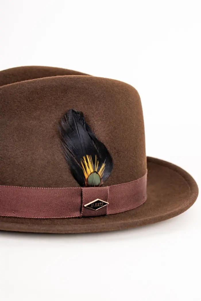 JJ Hats Fedora Lite Felt JJ Hats Fedora Lite Felt Dunkelbraun