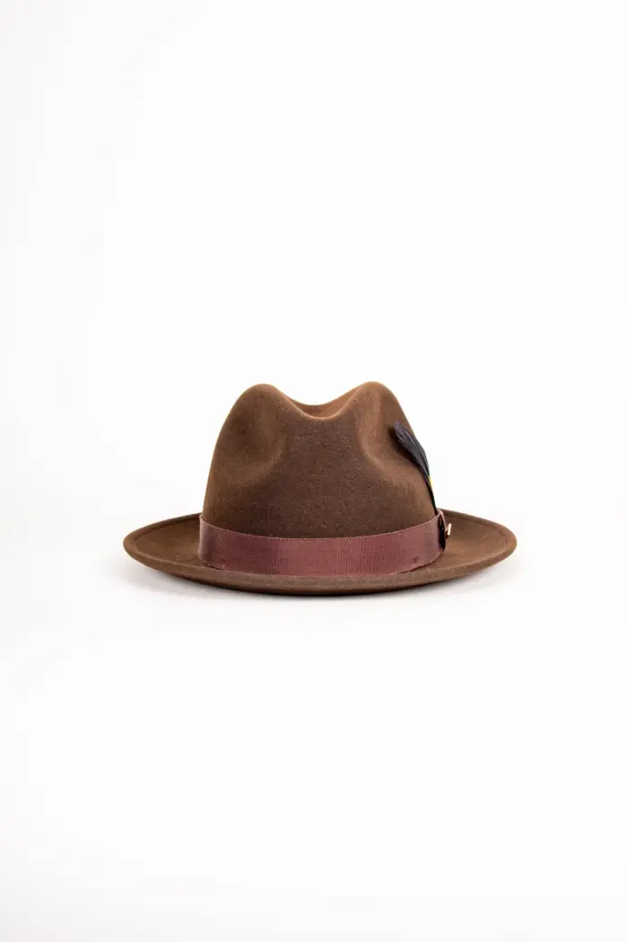 JJ Hats Fedora Lite Felt JJ Hats Fedora Lite Felt Dunkelbraun Ansicht frontal