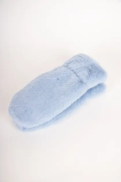 Kama Fäustlinge Fake Fur Hellblau