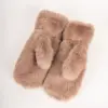 Kama Fäustlinge Fake Fur Taupe