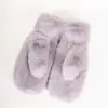 Kama Fäustlinge Fake Fur Grau