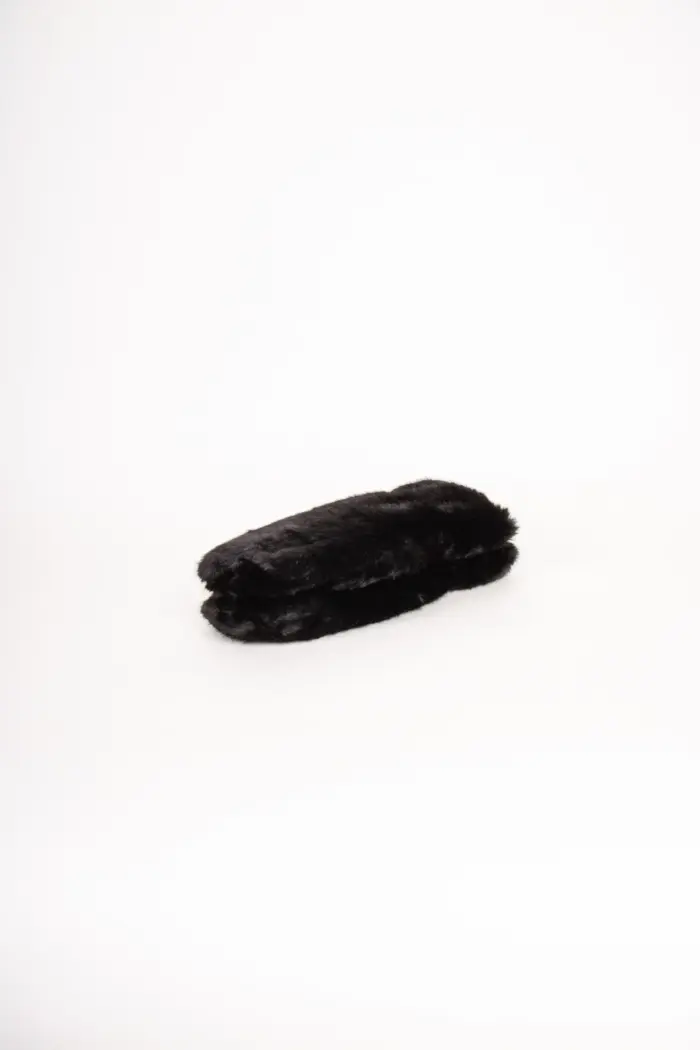 Kama Fäustlinge Fake Fur Schwarz