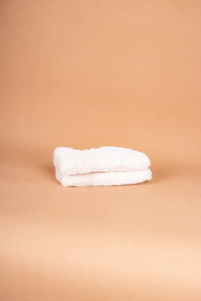 Kama Fäustlinge Fake Fur Offwhite
